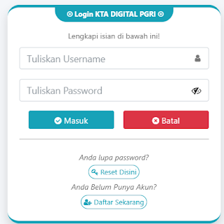 Register PGRI Padang Panjang - Persatuan Guru Republik Indonesia Cabang Padang Panjang